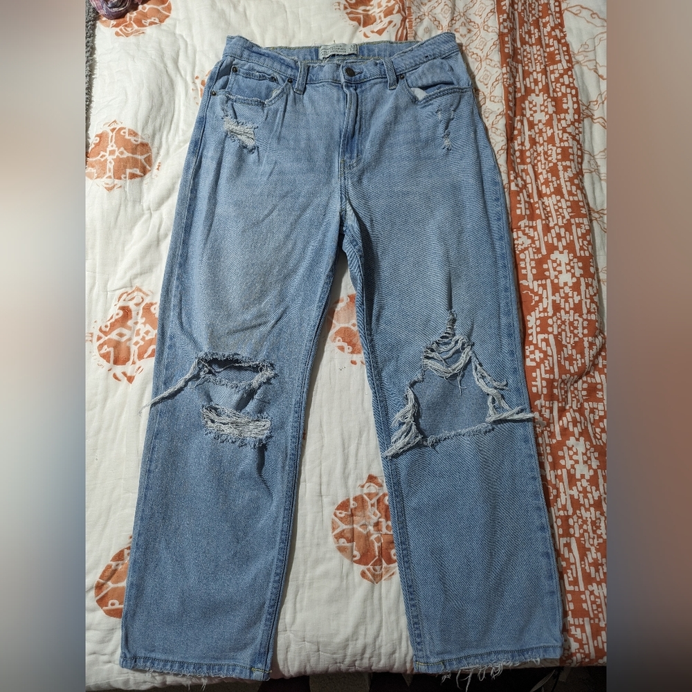 Abercrombie & Fitch Ankle Straight Ultra High Rise Jeans